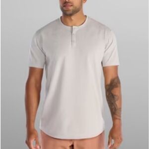 BYLT Basics White Short Sleeve Henley